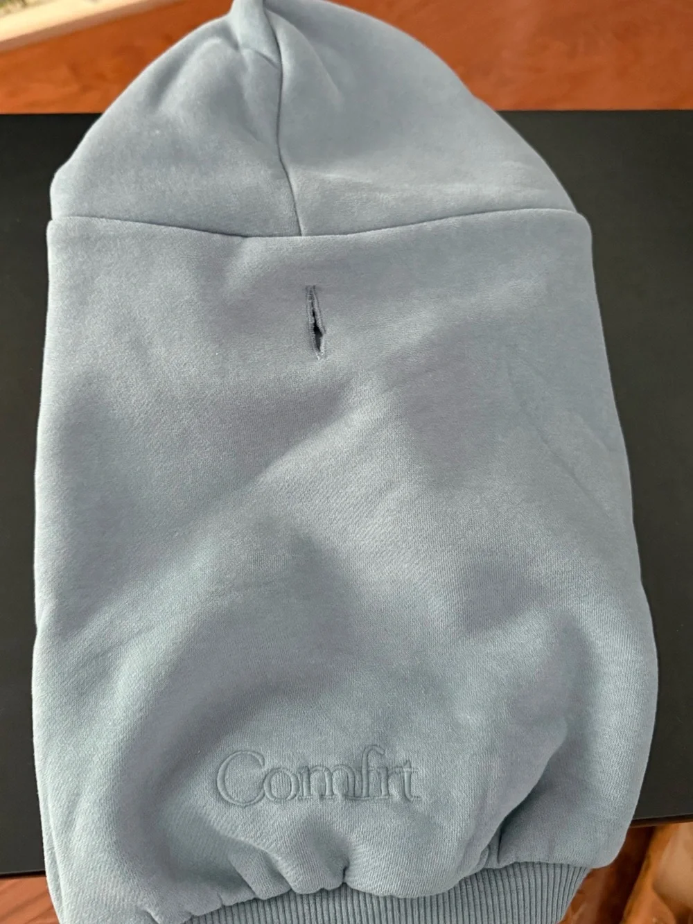 Comfrt Hooded Dog Sweatshirt in Light Gray